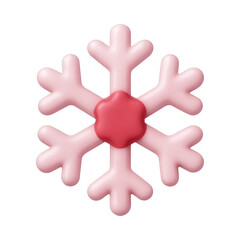 Obraz premium PNG Stylized pink snowflake illustration.