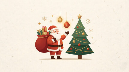  christmas santa theme poster