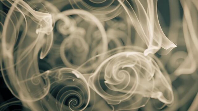 Abstract green smoke swirling across background concept. Ethereal swirling smoke forms evoke spiritual connections and nature.