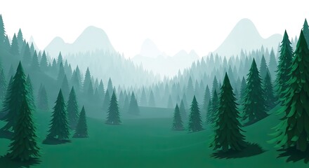 Fototapeta premium forest in the mountains
