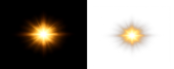 Radiant burst flare for digital visuals