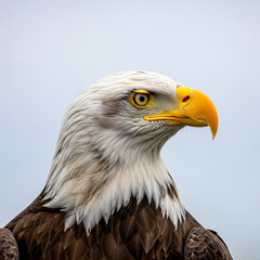 Obraz premium Bald Eagle Close-Up with Intense Gaze