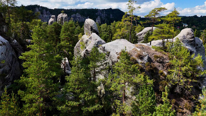 Adrspach, Czech Republic. Adrspasske Skaly, rocky town national park.