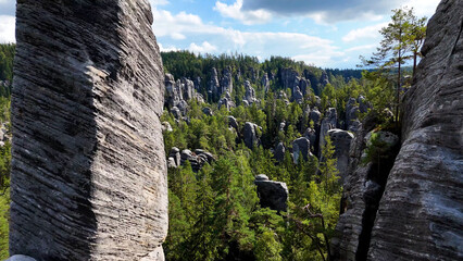 Adrspach, Czech Republic. Adrspasske Skaly, rocky town national park.