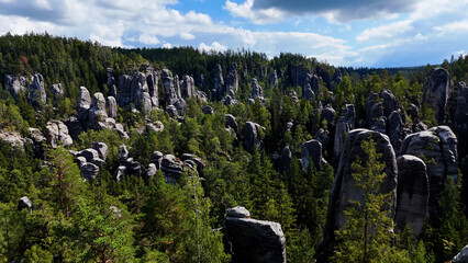 Adrspach, Czech Republic. Adrspasske Skaly, rocky town national park.