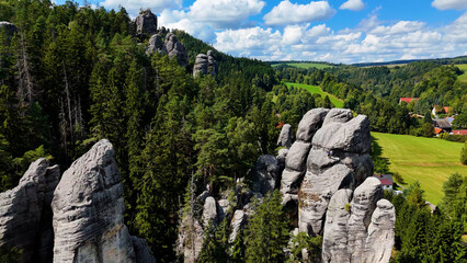 Adrspach, Czech Republic. Adrspasske Skaly, rocky town national park.