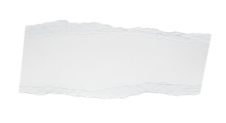 Torn white paper isolated on transparent background