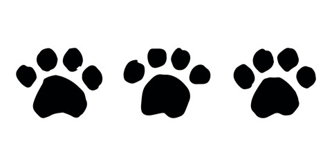 Set of hand drawn cute cat's paw Cat, dog, animal footprint in doodle style Single element for print, web, design, decor, greeting cards, children's prints © Daria Shane