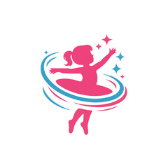 Sky pink little baby dancing