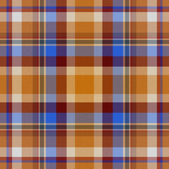 Color ChelseaGem and AlmondWisp and CeruleanBlue plaid texture seamless pattern 