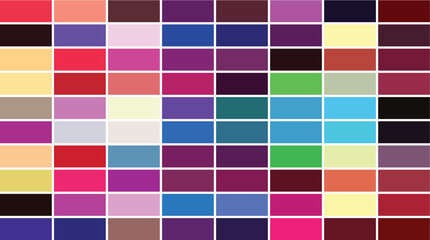 Warm Autumn Earth Tone Color Palette | Brown Orange Blue Grid Swatches