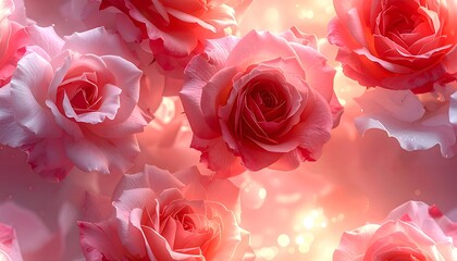 pink roses on a pink background