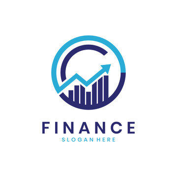 Financial growth analysis logo design