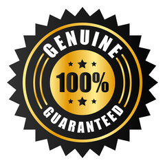 100% satisfaction guaranteed seal or label flat icon design	