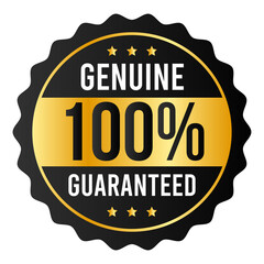 100% satisfaction guaranteed seal or label flat icon design	