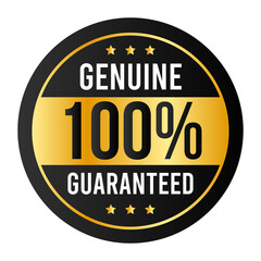 100% satisfaction guaranteed seal or label flat icon design	