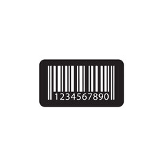 Barcode Label Vector Icon – Product Identification, Scan Code, Inventory Symbol