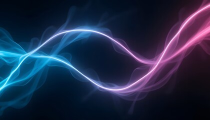 Fototapeta premium Minimal Cyan and Pink Luminous Curves