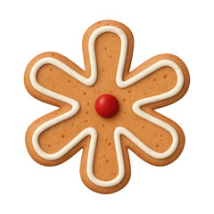 Obraz premium PNG Gingerbread star with icing