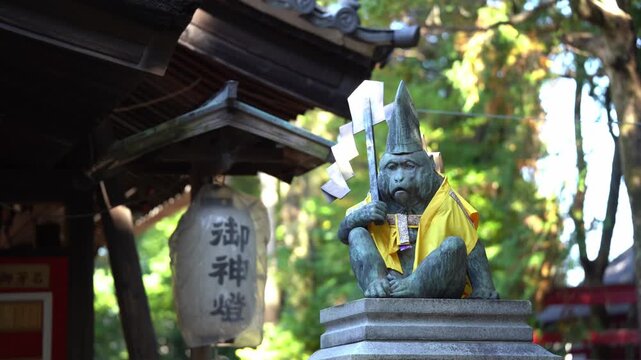 Monkey Guardians of Hiyoshi Shrine in Kyosu City (Aichi, Japan)