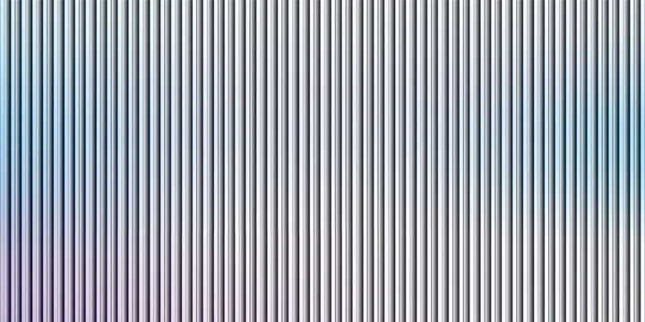 Iridescent ribbed glass background. Light blue frosted reeded wallpaper. Colored corrugated glass texture for door, window, rooftop. Wavy striped blurry surface overlay. Vector backdrop