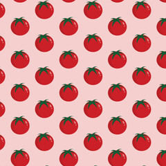 omato Seamless Pattern – Cute Red Vegetable Background