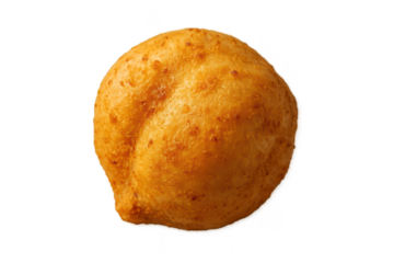 Tasty buñuelo fritter pastry on transparent background studio shot.