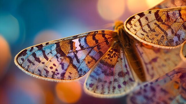 Macro photograph of colorful lanternfly
