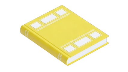 Yellow Book, Open, Isolated