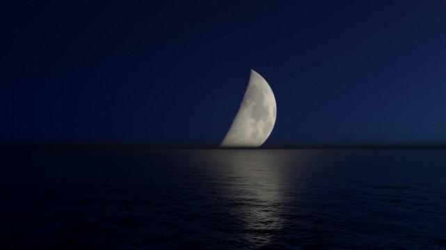Full Moon To Crescent Transition