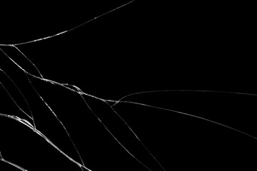 Close-up wrinkles and cracks on LCD screen glass display from smartphone, tablet or monitor from effect smash and fall bumps with detail pattern background, for use as a pattern on tiles or wallpaper