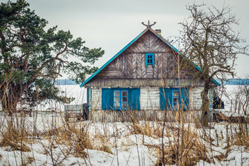 Old cottage in Waniewo village, Podlasie region, Poland