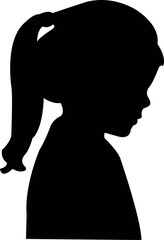 a gir head silhouette vector