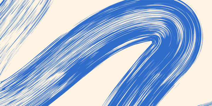 Grainy blue spiral brush strokes with a spray texture. Hand drawn vintage banner with a broken edge and thick spiral lines. Thick, grainy brush stroke texture with scattered small dots. Retro backgrou