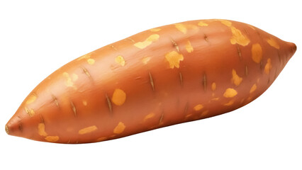 Vibrant orange sweet potato isolated PNG, nutritious root vegetable for healthy eating and culinary...