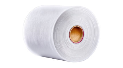 Roll of White Paper on a Black Background for Creative Projects