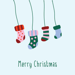 Cute Festive Hand-Drawn Merry Christmas Card