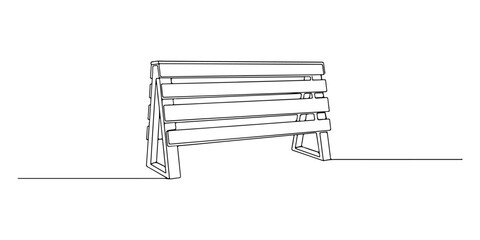 Continuous one line of a construction barrier with strong horizontal lines, restricted area safety theme, hand drawn vector illustration.