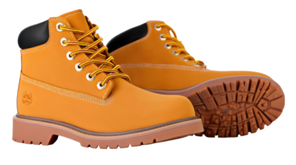 Stylish Yellow Work Boots with Durable Sole and Comfortable Design