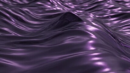 Abstract metallic surface with smooth flowing ripples and a shiny reflective texture - Powered by Adobe