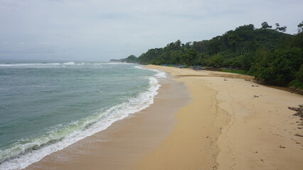 Beautiful Ngliyep Beach Landscape in Malang, East Java, Indonesia