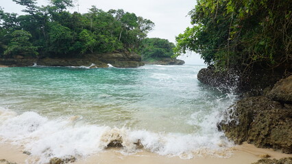 Ngliyep Beach Landscape in Malang  East Java  Indonesia 