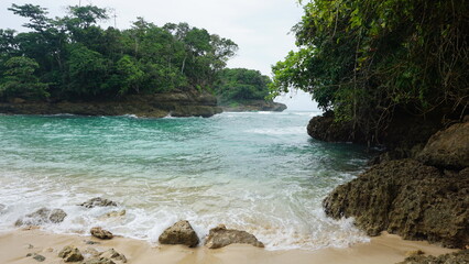 Ngliyep Beach Landscape in Malang  East Java  Indonesia 