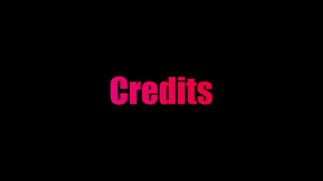 Credits Text Animation | Rolling Motion Graphic MP4
