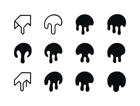Paint Splash Icons. Splash of paint. Icon set. Set Logo of Splas
