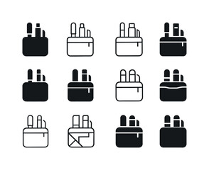 Accessory Logo Grid. accessory layout. Icon set. Set Logo of acc