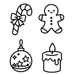 Christmas ornament vector illustration set