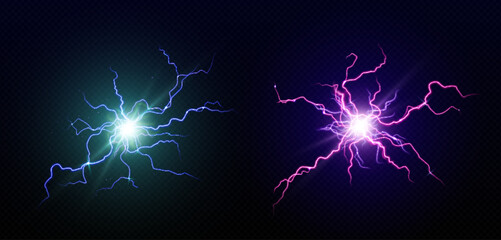 Bright blue and white electrical lightning bolts crackling across a dark black background with energy arcs.
Glowing blue energy portal with electric lightning bolts radiating outwards on a dark backgr