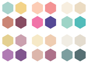Abstract color palette guide. 