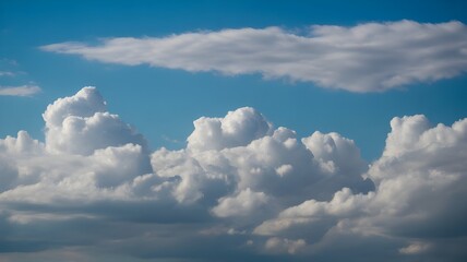 thick full white smoke clouds with blue sky background
